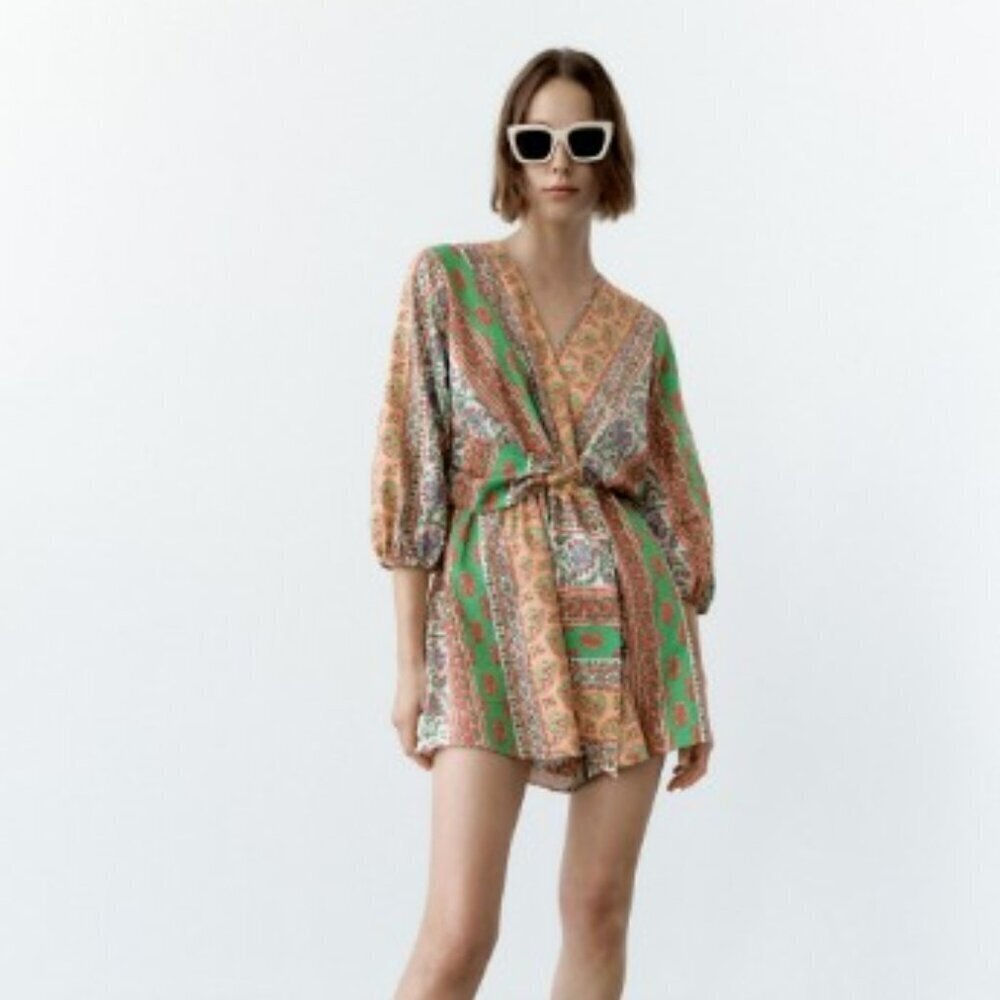 ZARA short jumpsuit with print SIZE XS 3054/771/330